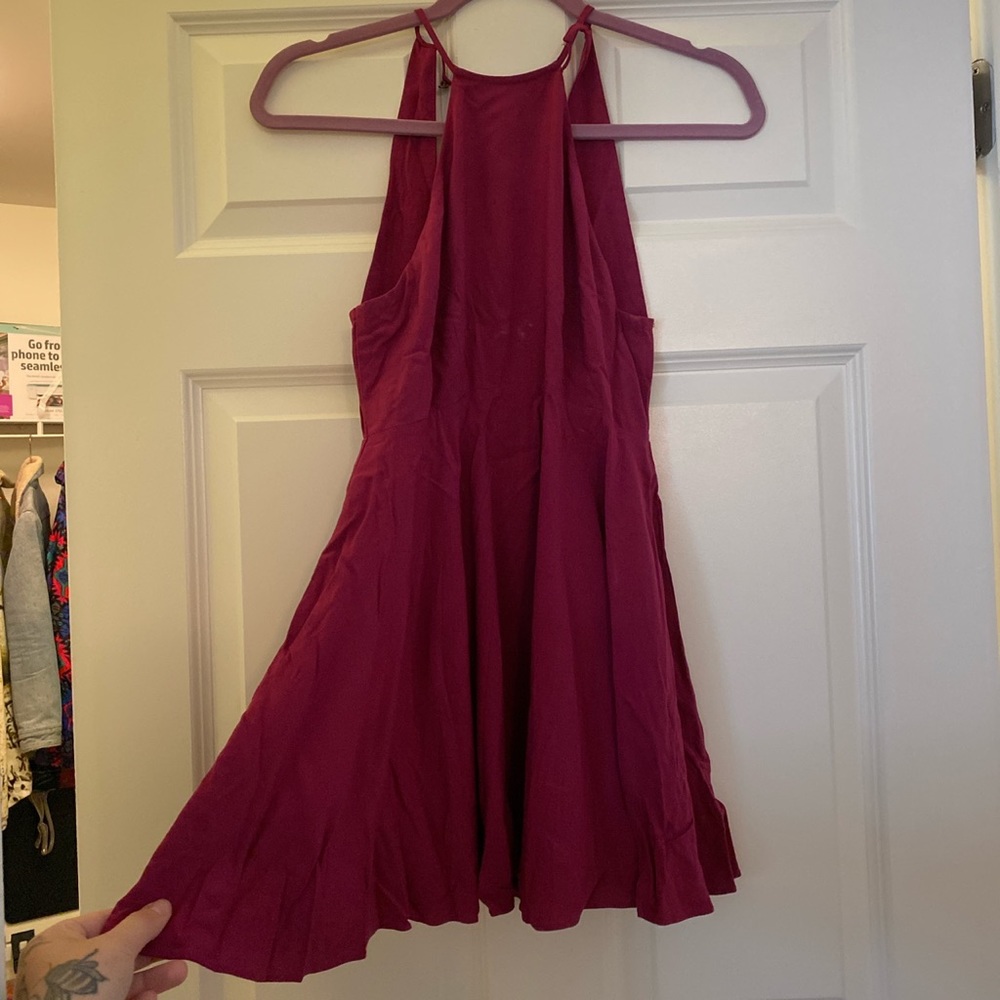 Dark pink cocktail dress
